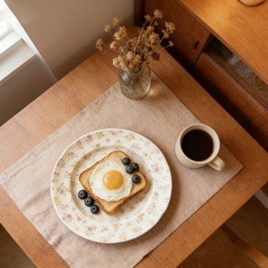 Cream Base Ditsy Floral Dinner Plate