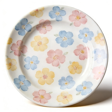 Pastel Floral Porcelain Side Plate