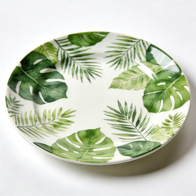 Tropical Monstera Leaf Melamine Platter