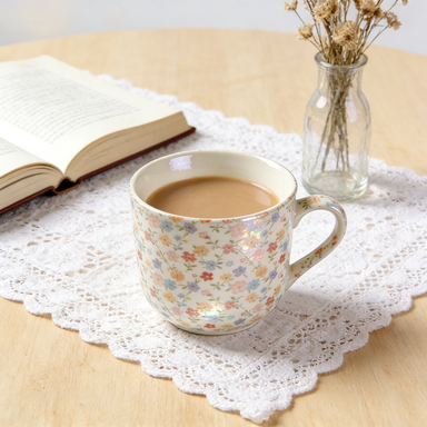 Iridescent Ditsy Floral Ceramic Mug