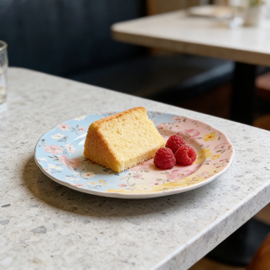 Ombre Floral Blue to Pink Dinner Plate