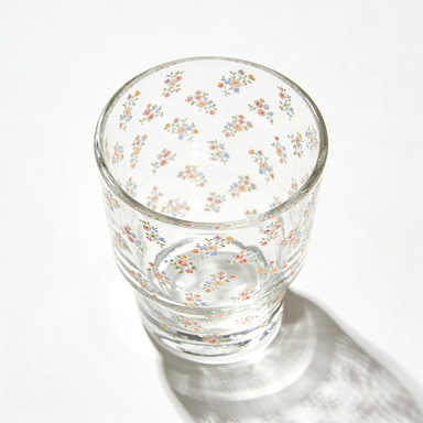 Tall Ditsy Floral Glass Tumbler