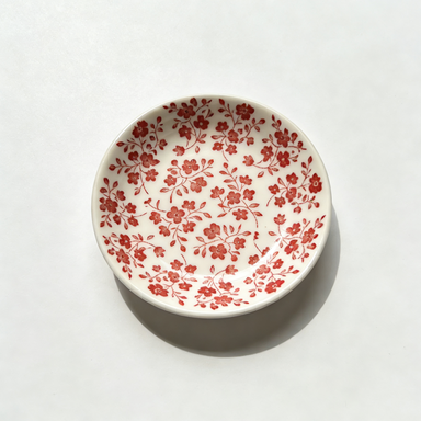 Red Ditsy Floral Ceramic Side Plate